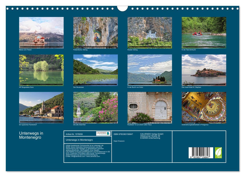 Unterwegs in Montenegro (CALVENDO Wandkalender 2024)