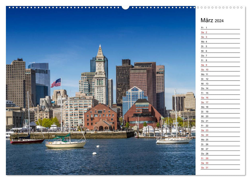 Stadtansichten aus Boston (CALVENDO Wandkalender 2024)
