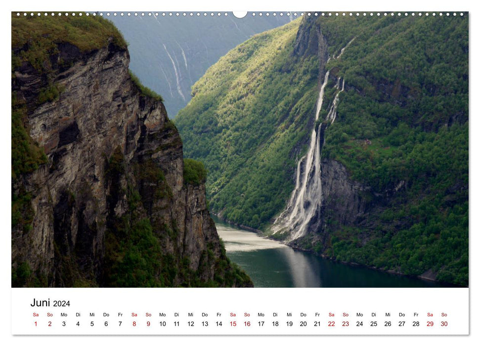 Norwegens Hafenstädte - Alesund - Honningsvag - Geiranger - Bergen (CALVENDO Wandkalender 2024)