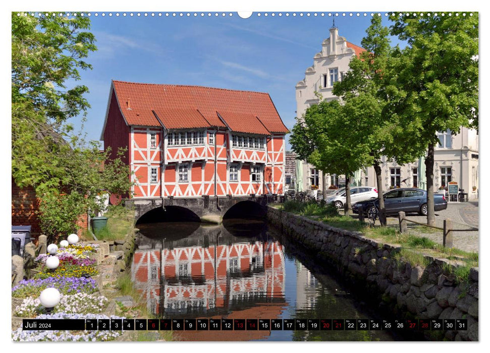 Une promenade dans la ville hanséatique de Wismar (Calendrier mural CALVENDO Premium 2024) 