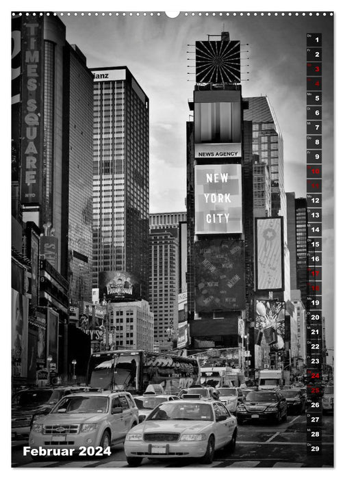 NEW YORK CITY Monochrome Stadtansichten (CALVENDO Premium Wandkalender 2024)