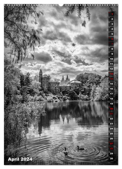 NEW YORK CITY Monochrome Stadtansichten (CALVENDO Premium Wandkalender 2024)