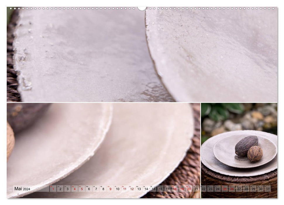 Boho - Keramik, modernes Steinzeug für Zuhause (CALVENDO Wandkalender 2024)