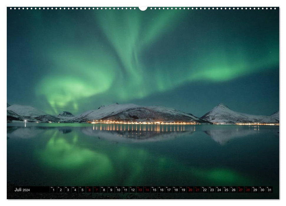 Aurora borealis - Magische Polarlichtnächte in Island und Norwegen (CALVENDO Premium Wandkalender 2024)