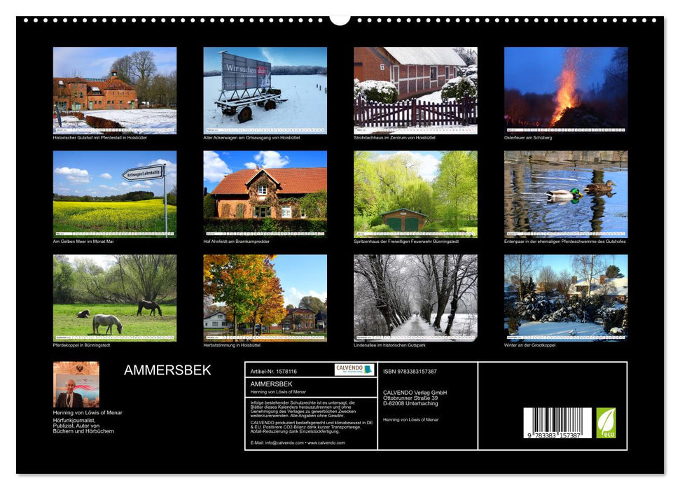 Ammersbek - Grüne Oase vor den Toren Hamburgs (CALVENDO Premium Wandkalender 2024)