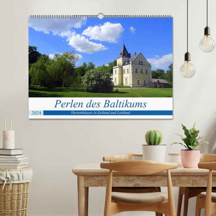 Perlen des Baltikums - Herrenhäuser in Estland und Lettland (CALVENDO Wandkalender 2024)
