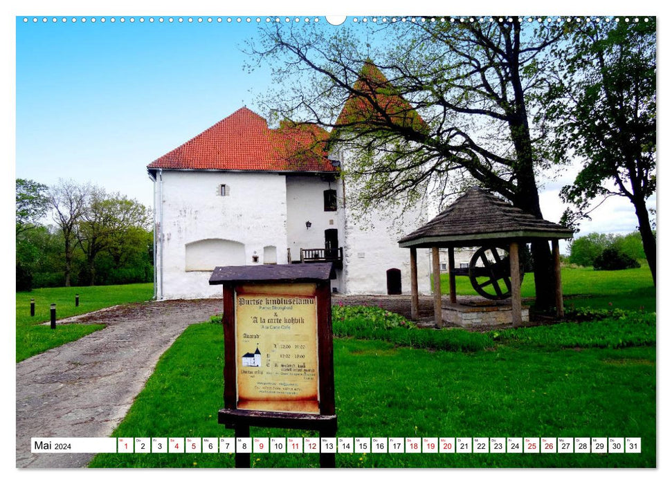 Perlen des Baltikums - Herrenhäuser in Estland und Lettland (CALVENDO Wandkalender 2024)