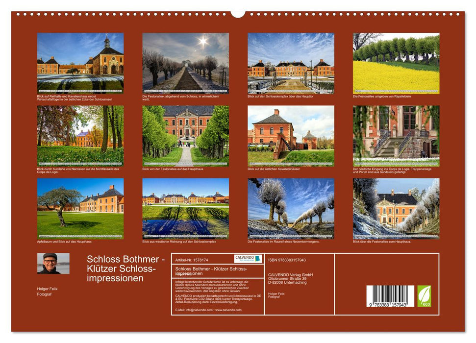 Schloss Bothmer - Klützer Schlossimpressionen (CALVENDO Premium Wandkalender 2024)