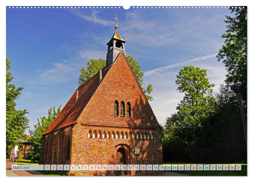 Hanseatic city of Uelzen. Half-timbered buildings, art and a famous train station (CALVENDO wall calendar 2024) 