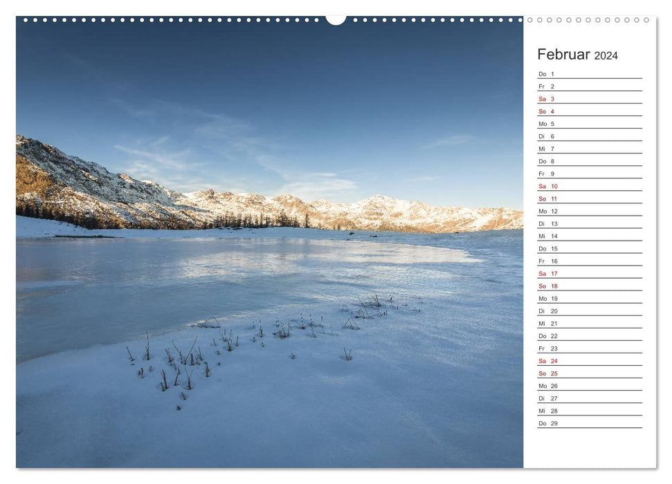 Mountain lakes in the Ultental (CALVENDO wall calendar 2024) 