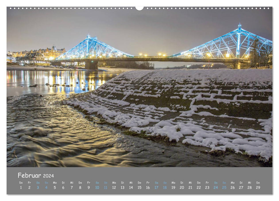 Elbflorenz - Dresden und Umgebung (CALVENDO Premium Wandkalender 2024)