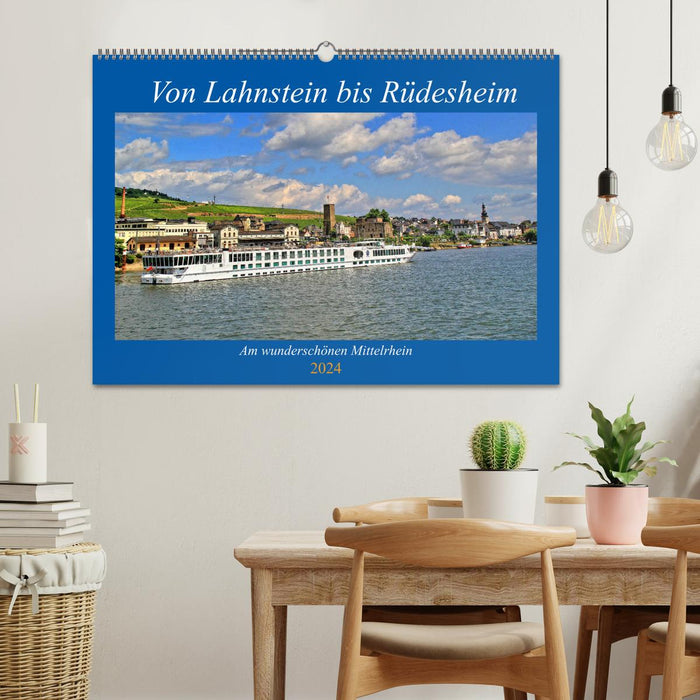 Von Lahnstein bis Rüdesheim - Am wunderschönen Mittelrhein (CALVENDO Wandkalender 2024)