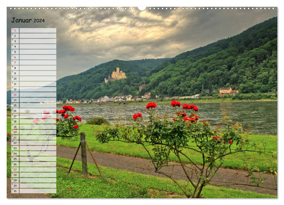 Von Lahnstein bis Rüdesheim - Am wunderschönen Mittelrhein (CALVENDO Wandkalender 2024)