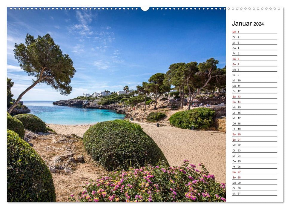 Mallorca - beaches in the southeast (CALVENDO wall calendar 2024) 