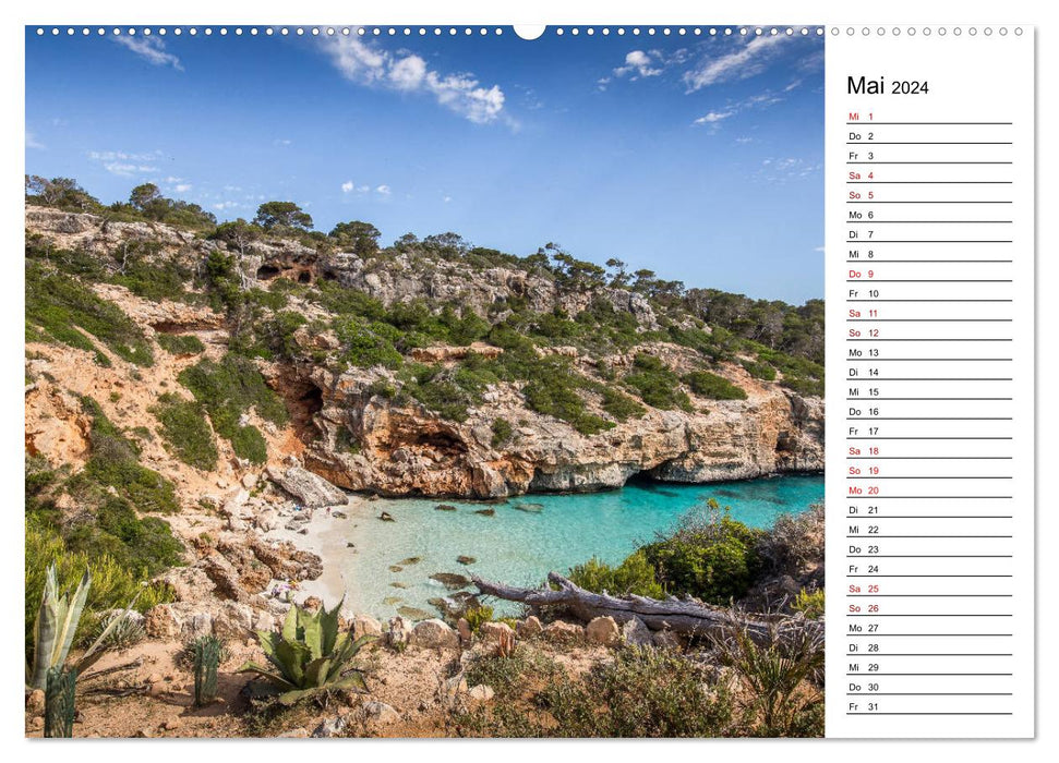 Mallorca - Strände im Südosten (CALVENDO Wandkalender 2024)