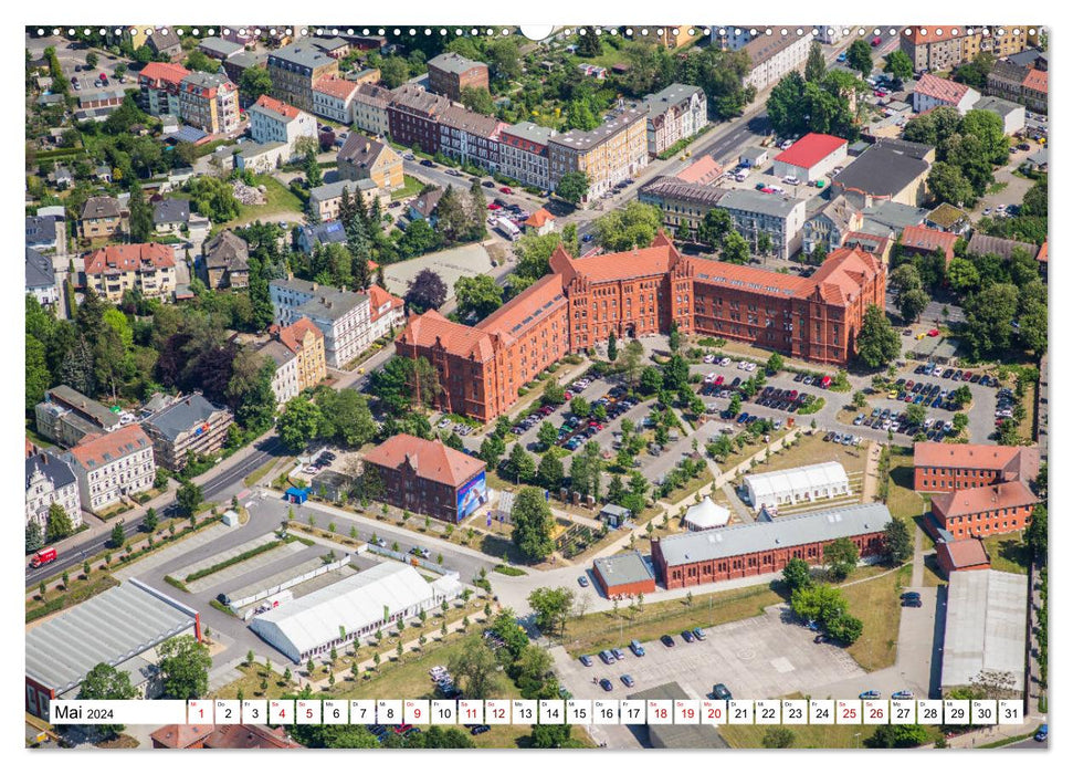 Lutherstadt Wittenberg - City of the Reformation from a bird's eye view (CALVENDO wall calendar 2024) 