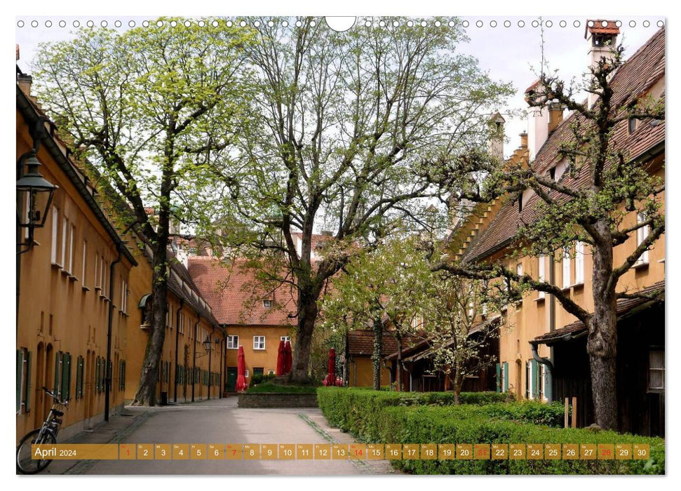 Unterwegs in Augsburg (CALVENDO Wandkalender 2024)