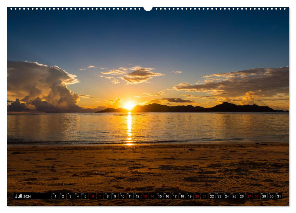 Trauminseln Seychellen (CALVENDO Premium Wandkalender 2024)