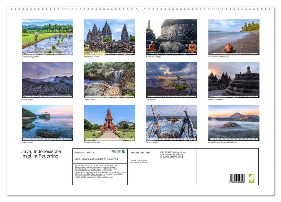 Java, Indonesische Insel im Feuerring (CALVENDO Wandkalender 2024)