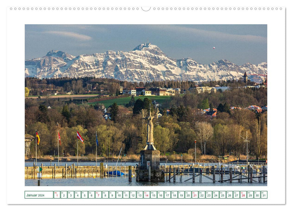 Konstanz - die größte Stadt am Bodensee (CALVENDO Wandkalender 2024)