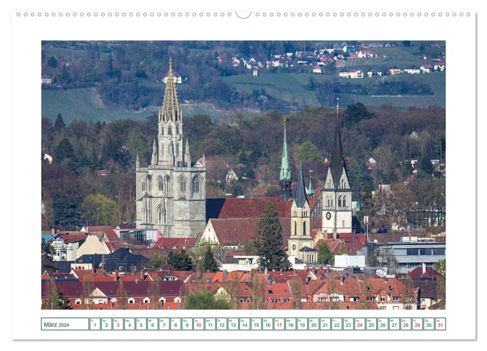 Konstanz - die größte Stadt am Bodensee (CALVENDO Wandkalender 2024)