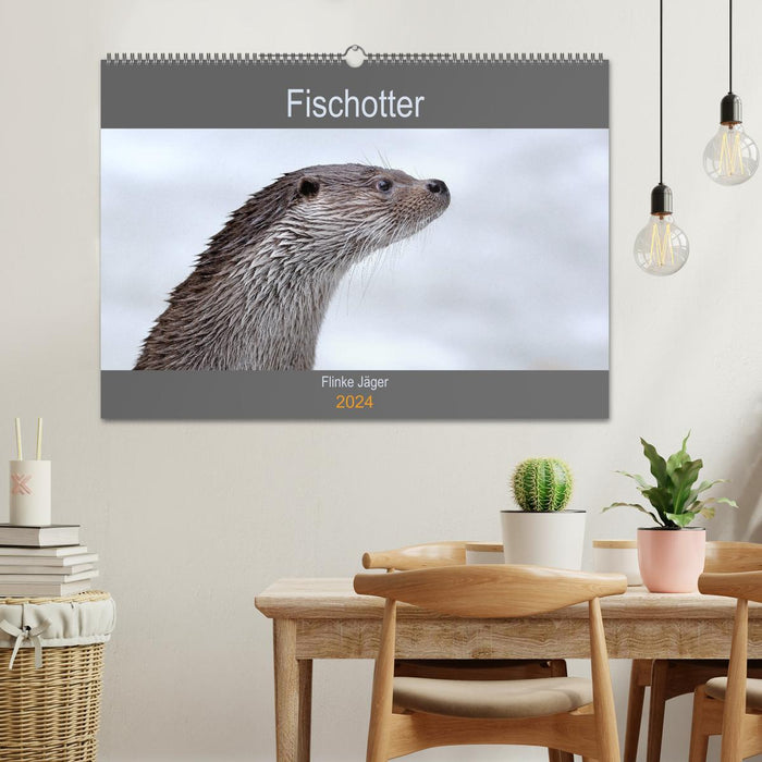 Otters, agile hunters (CALVENDO wall calendar 2024) 