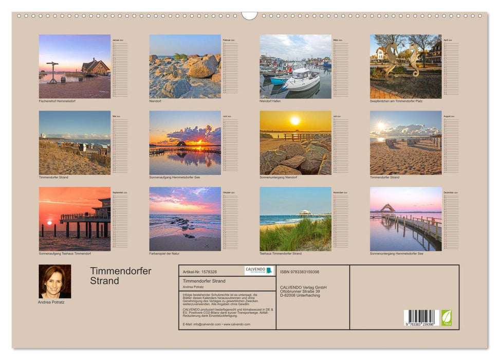 Timmendorfer Strand - Urlaubsimpressionen (CALVENDO Wandkalender 2024)