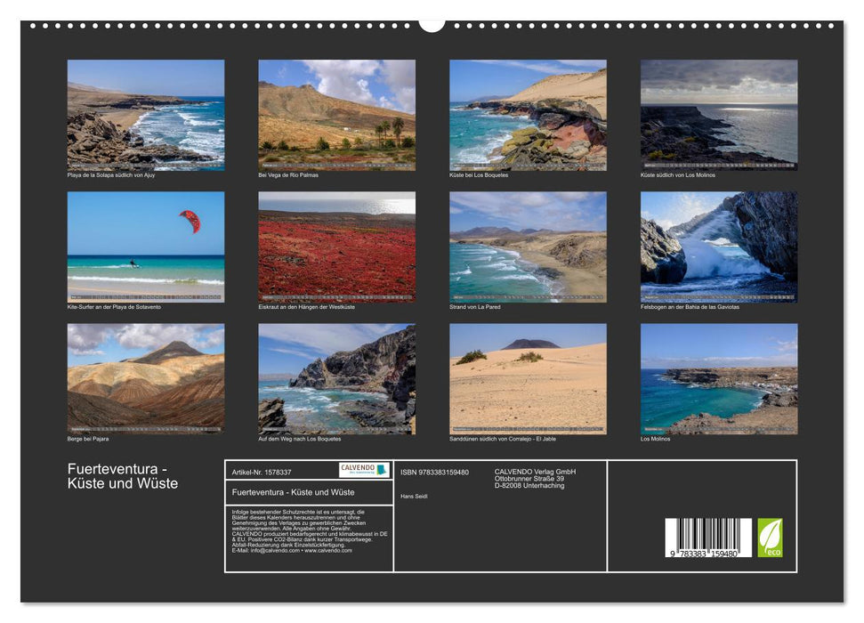 Fuerteventura - Küste und Wüste (CALVENDO Premium Wandkalender 2024)