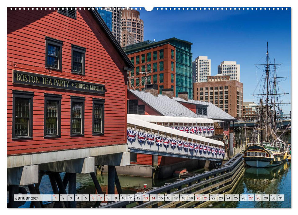 Vues de la ville depuis Boston (calendrier mural CALVENDO 2024) 