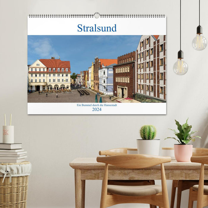 Ein Bummel durch die Hansestadt Stralsund (CALVENDO Wandkalender 2024)