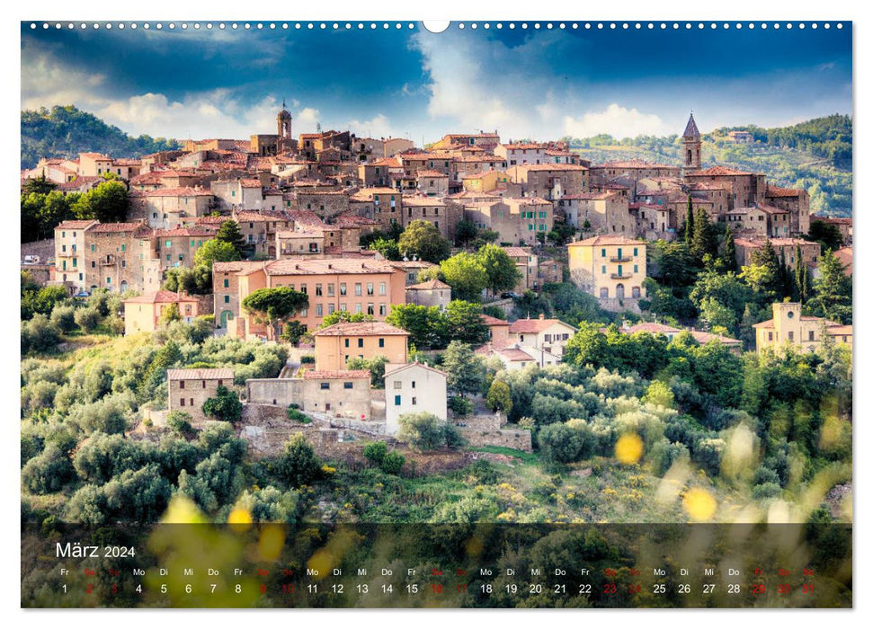 Toscane - ressentez l'été (calendrier mural CALVENDO 2024) 