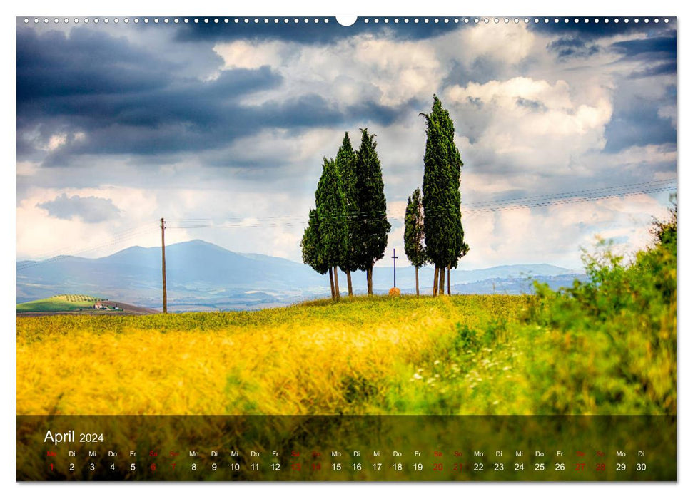 Toscane - ressentez l'été (calendrier mural CALVENDO 2024) 