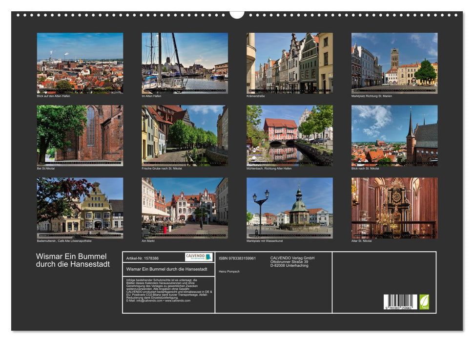 A stroll through the Hanseatic city of Wismar (CALVENDO wall calendar 2024) 