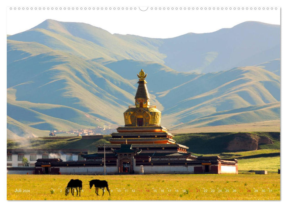 Stupas – Buddhistische Sakralbauten 2024 (CALVENDO Premium Wandkalender 2024)
