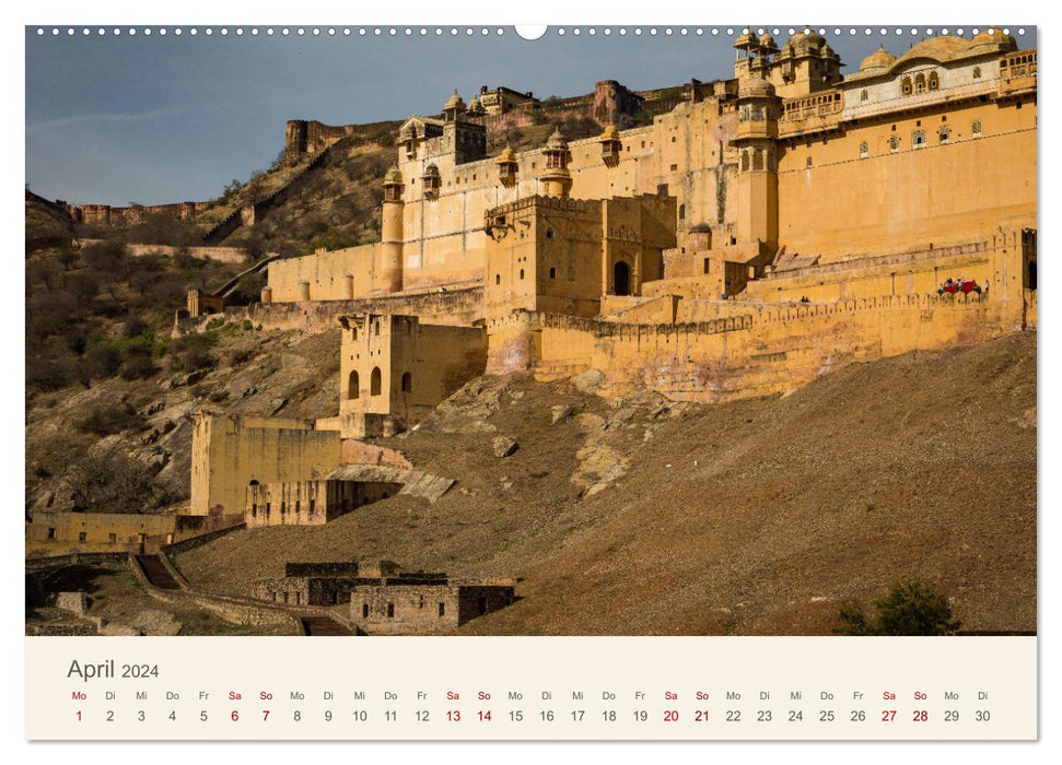 Rajasthan - Architecture in the Land of Kings (CALVENDO Wall Calendar 2024) 