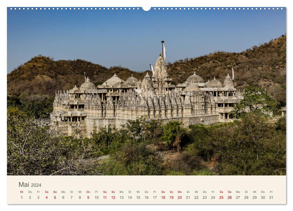 Rajasthan - Architecture in the Land of Kings (CALVENDO Wall Calendar 2024) 