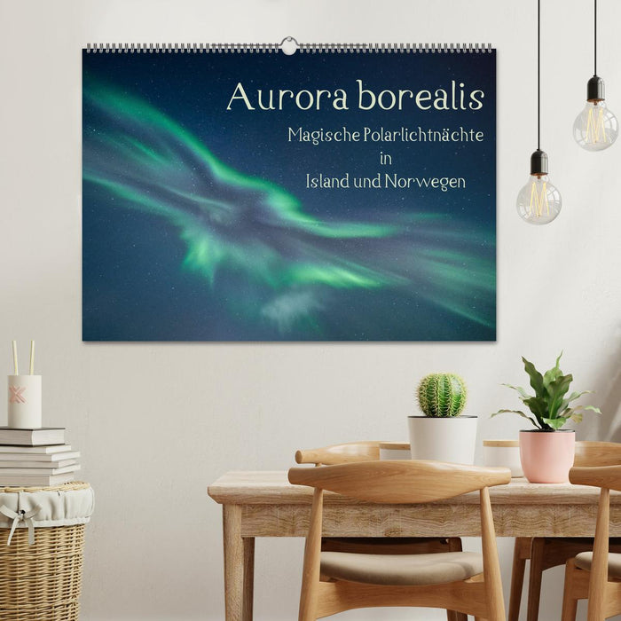 Aurora borealis - Magische Polarlichtnächte in Island und Norwegen (CALVENDO Wandkalender 2024)