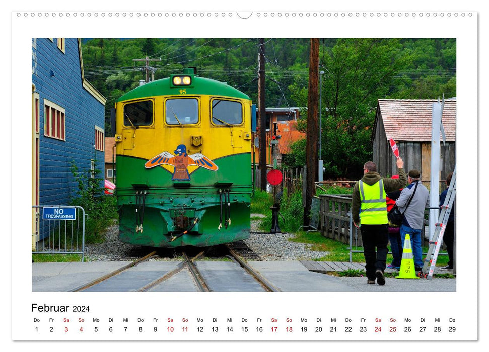 Destination SKAGWAY - Eine legendäre Eisenbahnfahrt in Alaska (CALVENDO Premium Wandkalender 2024)
