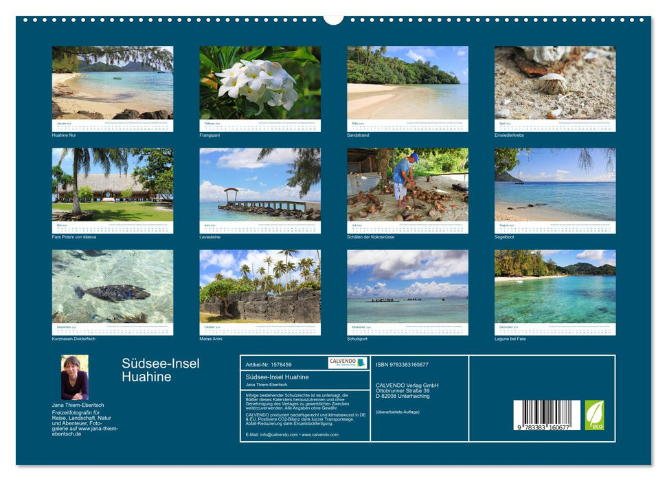 South Sea island of Huahine - paradise at the end of the world (CALVENDO Premium Wall Calendar 2024) 