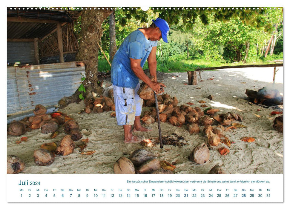 South Sea island of Huahine - paradise at the end of the world (CALVENDO Premium Wall Calendar 2024) 