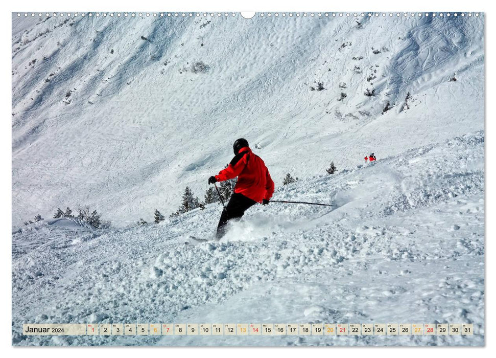 Skiing - so beautiful (CALVENDO wall calendar 2024) 