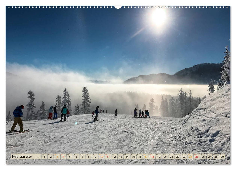 Skifahren - so schön (CALVENDO Wandkalender 2024)
