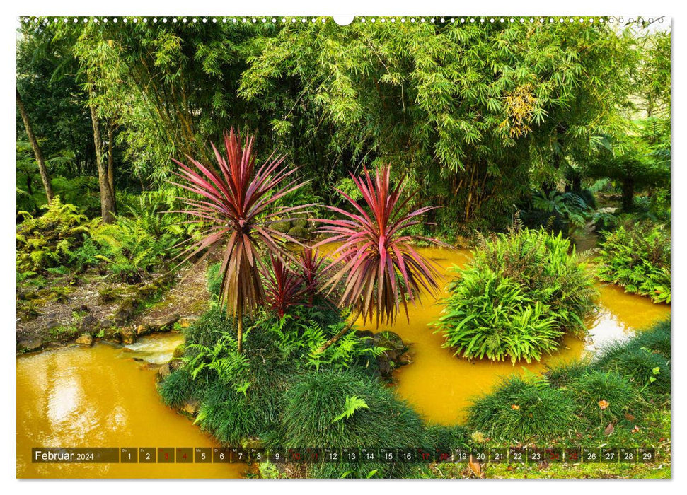 Terra Nostra Garden - a botanical jewel in the Azores (CALVENDO Premium Wall Calendar 2024) 