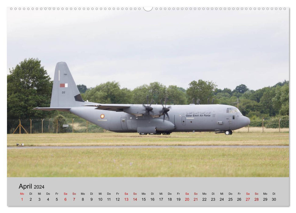 Transport aircraft C-130 Hercules (CALVENDO Premium Wall Calendar 2024) 