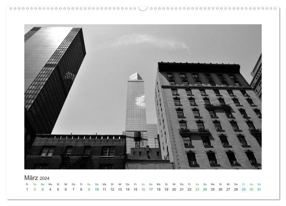 New York in black and white (CALVENDO Premium Wall Calendar 2024) 