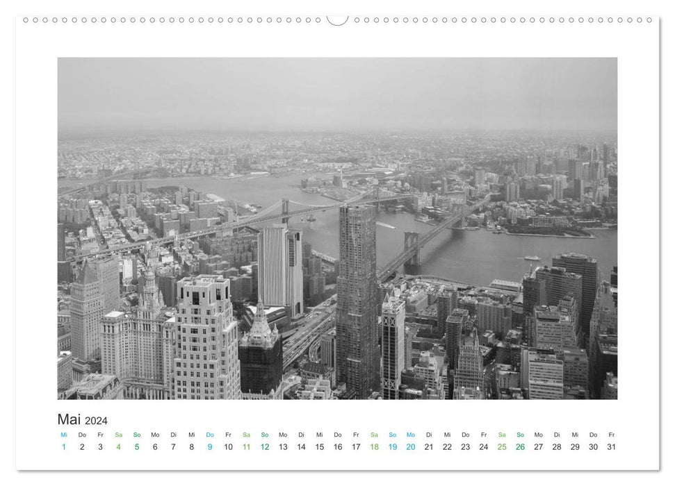 New York in schwarz weiss (CALVENDO Premium Wandkalender 2024)