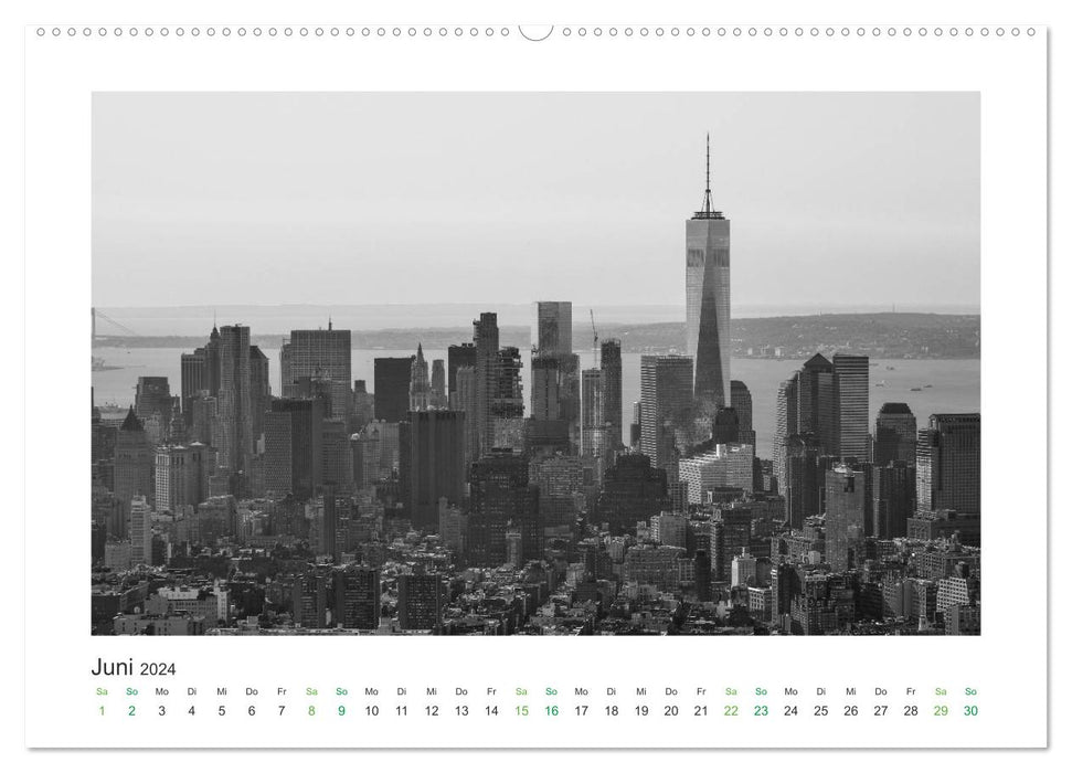 New York in schwarz weiss (CALVENDO Premium Wandkalender 2024)