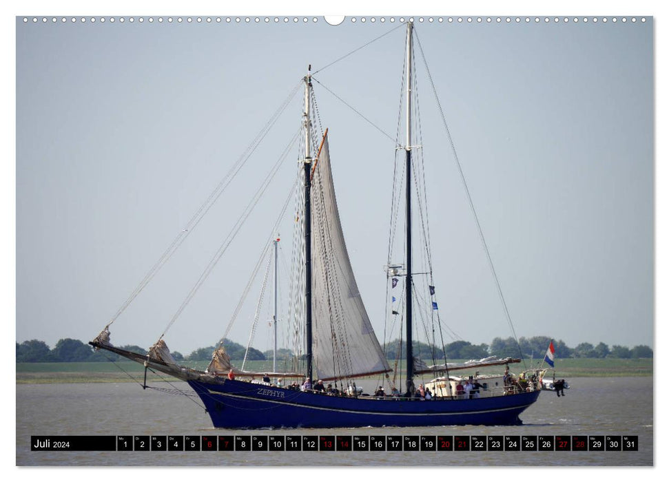 Windjammer meeting - sailing ships visiting Bremerhaven (CALVENDO Premium Wall Calendar 2024) 