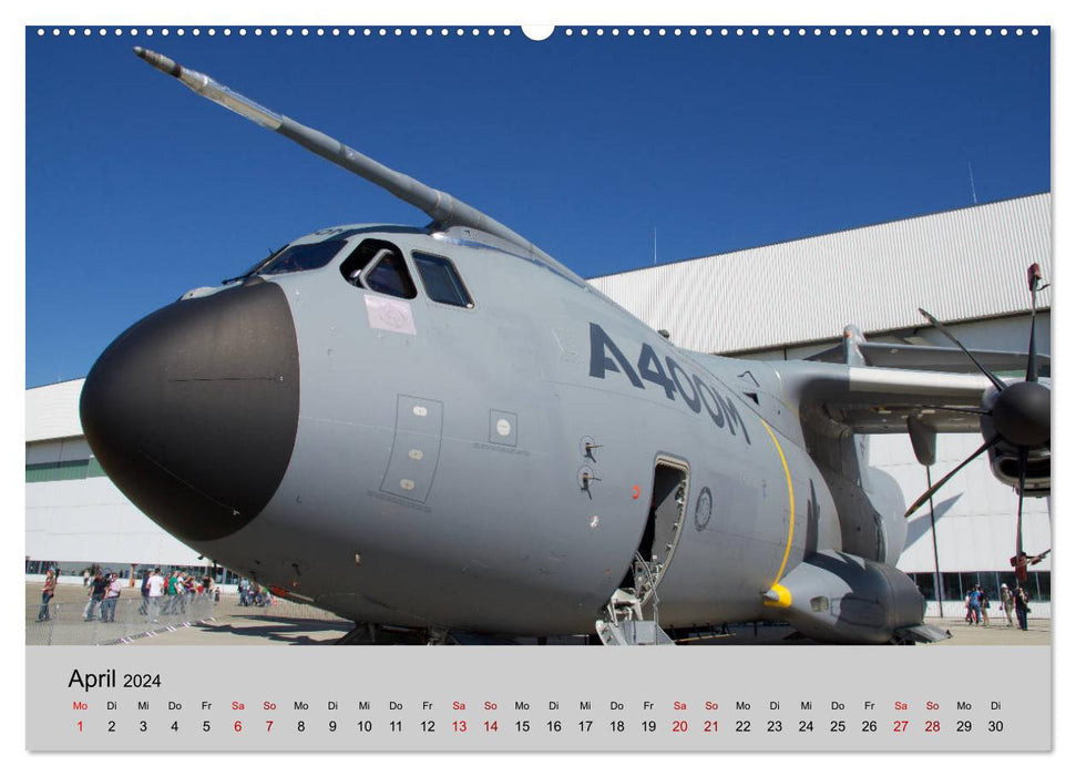 Transport aircraft Airbus A400M Atlas (CALVENDO Premium Wall Calendar 2024) 