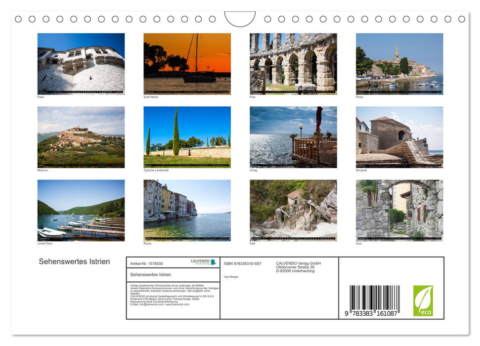 Things to see in Istria (CALVENDO wall calendar 2024) 